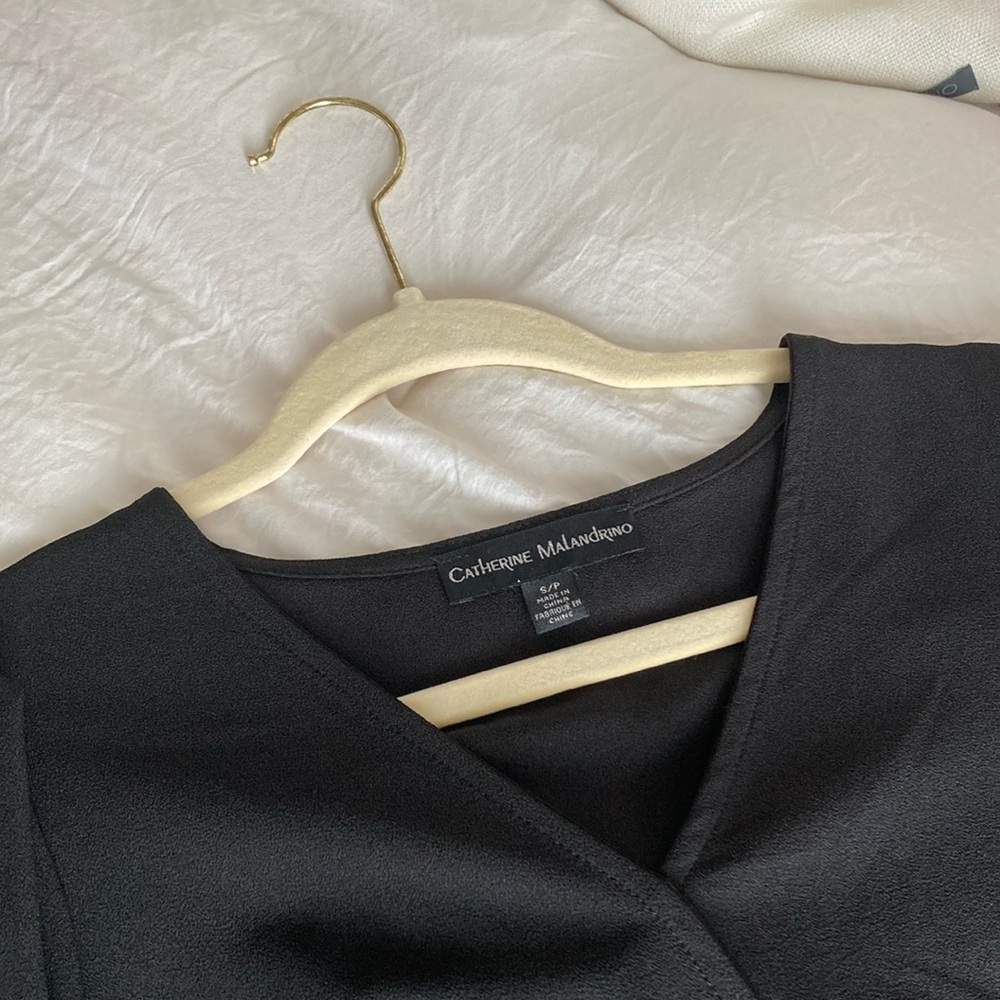 Black Ruched Blouse